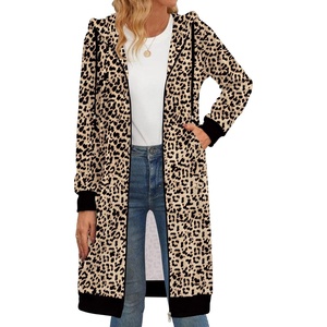 Zeagoo Women’s Zip Up Hoodies Oversized Fleece Long Tunic Sweatshirts Casual Long Sleeve 2026 Fall Hoodie Jacket Coat(Leopard Print)