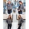 Zeagoo Women Bomber Jacket Casual Coats Spring Fall Clothes with Pockets(Grey)