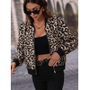 Zeagoo Women Bomber Jacket Casual Coats Spring Fall Clothes with Pockets(Leopard Print)