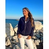 Zeagoo Women Bomber Jacket Casual Coats Spring Fall Clothes with Pockets(Navy Blue)