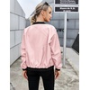 Zeagoo Women Bomber Jacket Casual Coats Spring Fall Clothes with Pockets(Pink)
