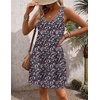 Zeagoo Womens Summer Dress 2026 Loose V Neck Sleeveless Sundresses Swimsuit Coverup with Pockets Floral Tank Dresses(Black Floral)