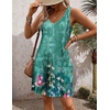 Zeagoo Womens Summer Dress 2026 Loose V Neck Sleeveless Sundresses Swimsuit Coverup with Pockets Floral Tank Dresses(Green Floral-printed)