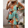 Zeagoo Womens Summer Dress 2026 Loose V Neck Sleeveless Sundresses Swimsuit Coverup with Pockets Floral Tank Dresses(Leaf-printed)