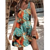 Zeagoo Womens Summer Dress 2026 Loose V Neck Sleeveless Sundresses Swimsuit Coverup with Pockets Floral Tank Dresses(Leaf-printed)