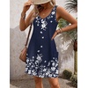 Zeagoo Womens Summer Dress 2026 Loose V Neck Sleeveless Sundresses Swimsuit Coverup with Pockets Floral Tank Dresses(Navy Blue Floral)