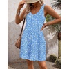Zeagoo Womens Summer Dress 2026 Loose V Neck Sleeveless Sundresses Swimsuit Coverup with Pockets Floral Tank Dresses(Navy Floral-2)