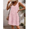 Zeagoo Womens Summer Dress 2026 Loose V Neck Sleeveless Sundresses Swimsuit Coverup with Pockets Floral Tank Dresses(Pink Dot)