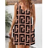 Zeagoo Womens Summer Dress 2026 Loose V Neck Sleeveless Sundresses Swimsuit Coverup with Pockets Floral Tank Dresses(Printed-2)