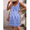 Zeagoo Womens Summer Dress 2026 Loose V Neck Sleeveless Sundresses Swimsuit Coverup with Pockets Floral Tank Dresses(Sf166)