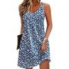Blue Floral-printed