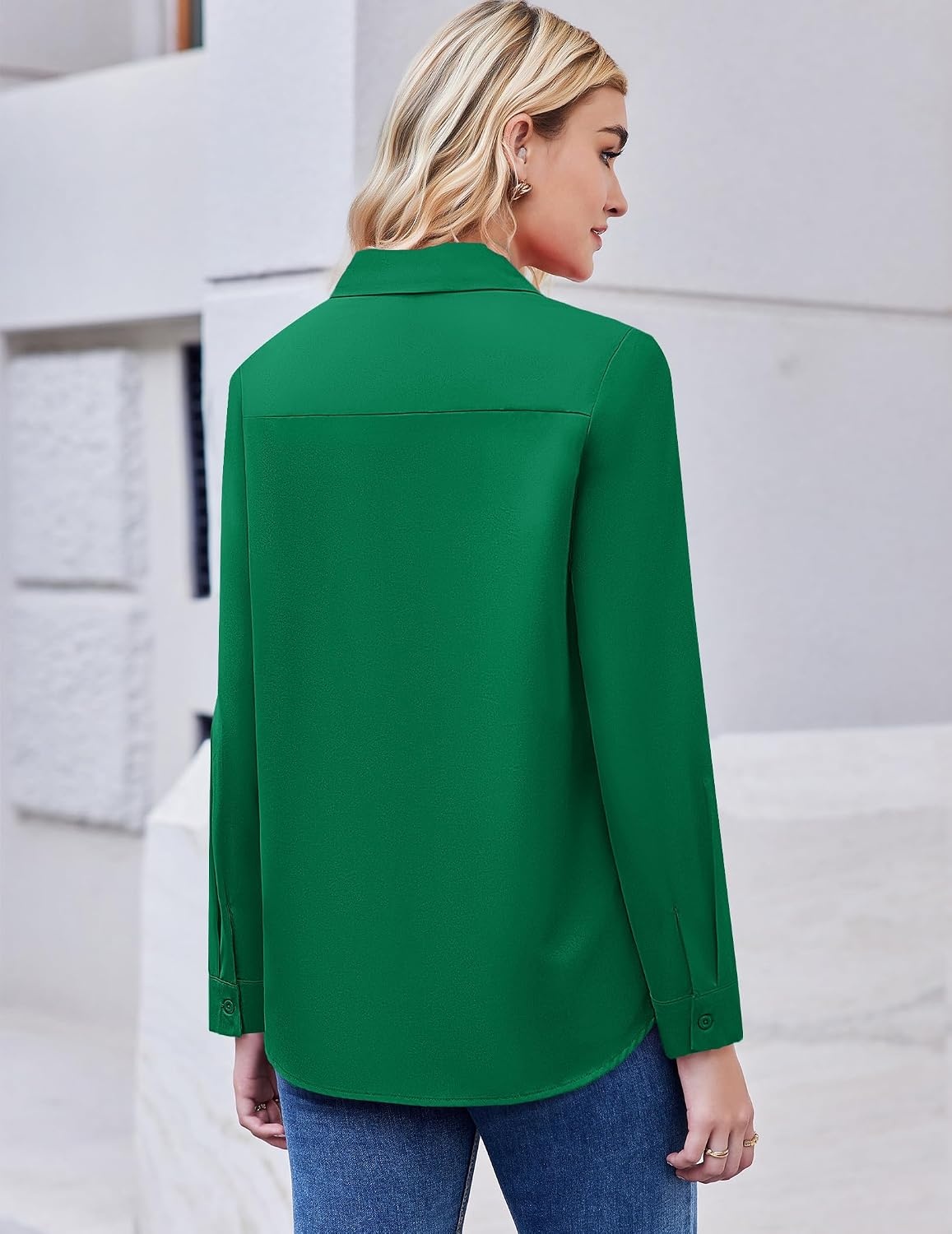 image:imageZeagoo Button Down Shirt Women Long Sleeve Blouses Casual Tops Work OutfitsCgreenstain Shield