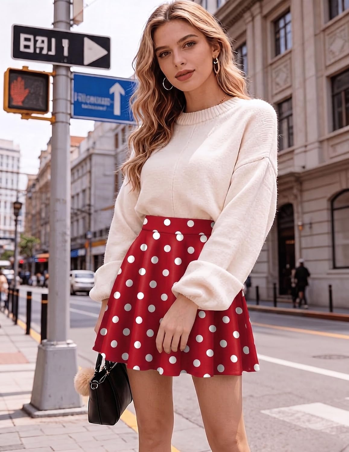 image:imageZeagoo Womens Skirt Basic Mini Skater Skirt 2026 Summer Skirts Stretchable High Waist ALine Party Club SkirtsJh717