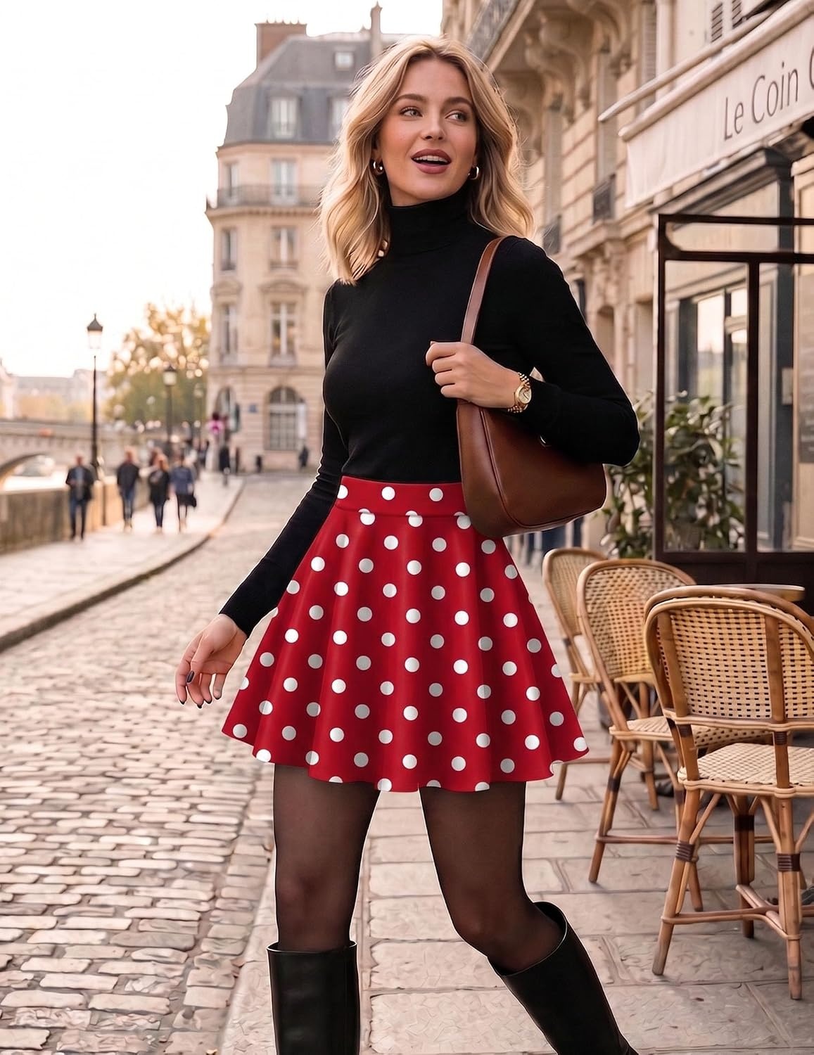 image:imageZeagoo Womens Skirt Basic Mini Skater Skirt 2026 Summer Skirts Stretchable High Waist ALine Party Club SkirtsJh717