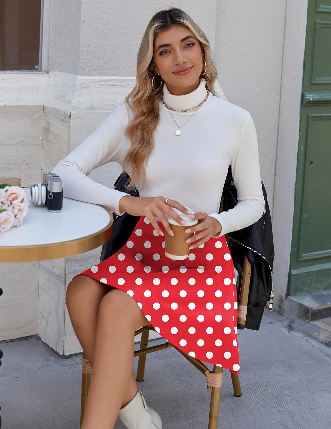 image:imageZeagoo Womens Skirt Basic Mini Skater Skirt 2026 Summer Skirts Stretchable High Waist ALine Party Club SkirtsJh84