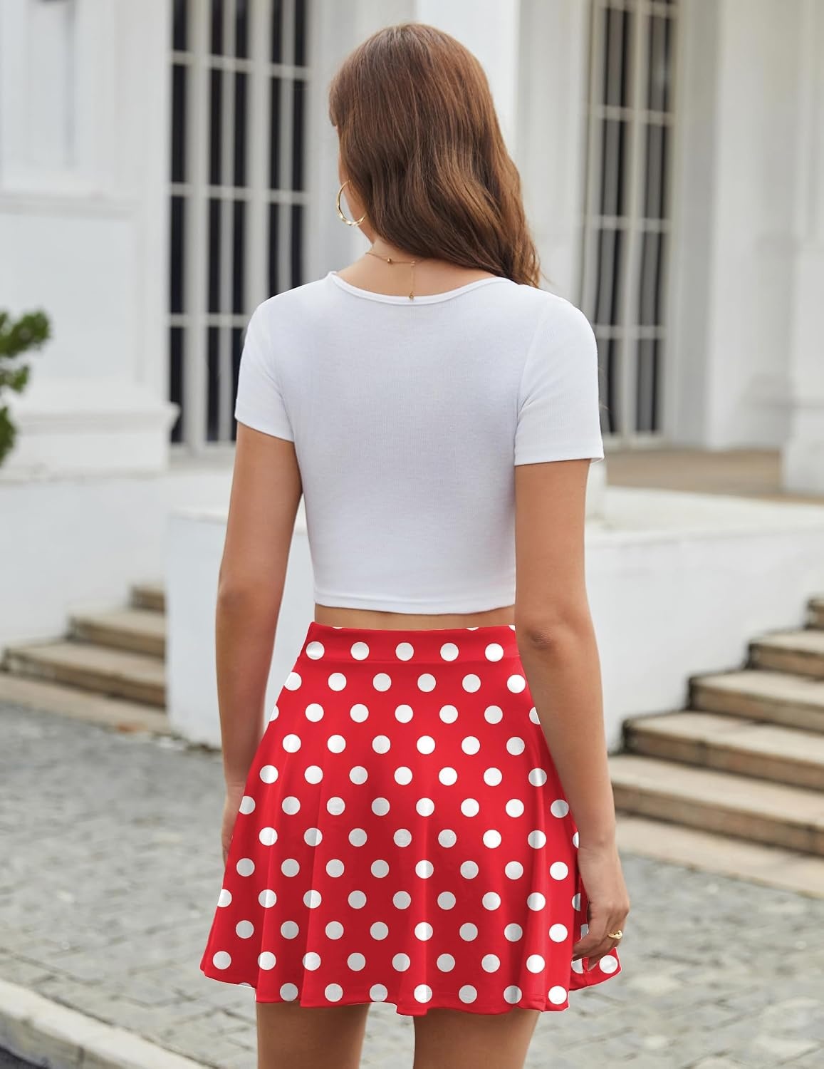image:imageZeagoo Womens Skirt Basic Mini Skater Skirt 2026 Summer Skirts Stretchable High Waist ALine Party Club SkirtsJh84