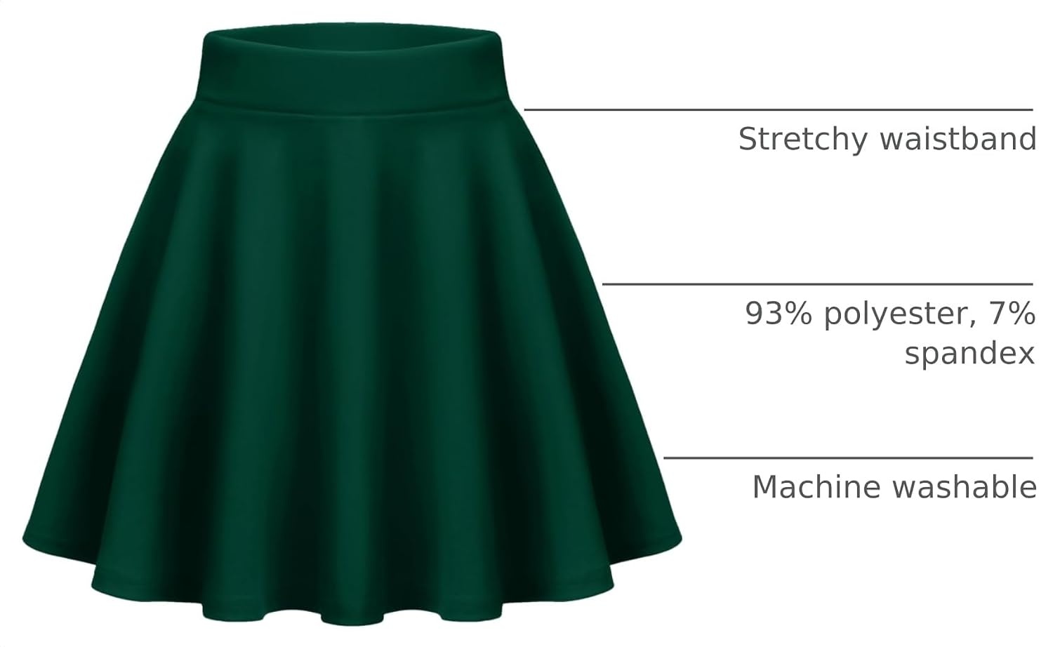 image:imageZeagoo Womens Skirt Basic Mini Skater Skirt 2026 Summer Skirts Stretchable High Waist ALine Party Club SkirtsLight Green