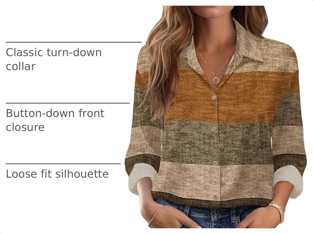 image:imageZeagoo Womens Tops Long Sleeve Satin Silk Button Down Shirts Dressy BlousesGeometric 398