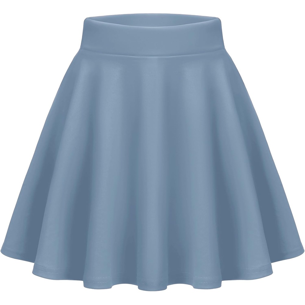 image:imageZeagoo Womens Skirt Basic Mini Skater Skirt 2026 Summer Skirts Stretchable High Waist ALine Party Club SkirtsLight Blue