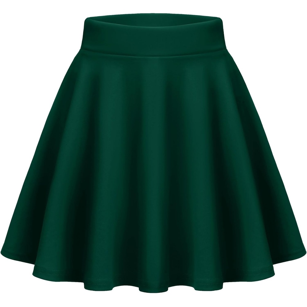 image:imageZeagoo Womens Skirt Basic Mini Skater Skirt 2026 Summer Skirts Stretchable High Waist ALine Party Club SkirtsLight Green
