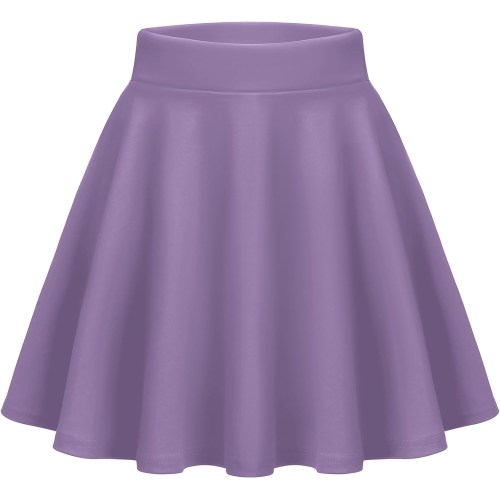 image:imageZeagoo Womens Skirt Basic Mini Skater Skirt 2026 Summer Skirts Stretchable High Waist ALine Party Club SkirtsLilac Purple