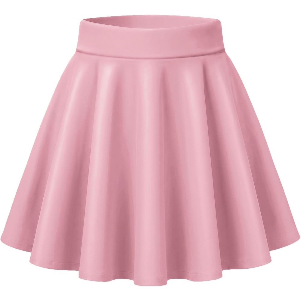 image:imageZeagoo Womens Skirt Basic Mini Skater Skirt 2026 Summer Skirts Stretchable High Waist ALine Party Club SkirtsPink