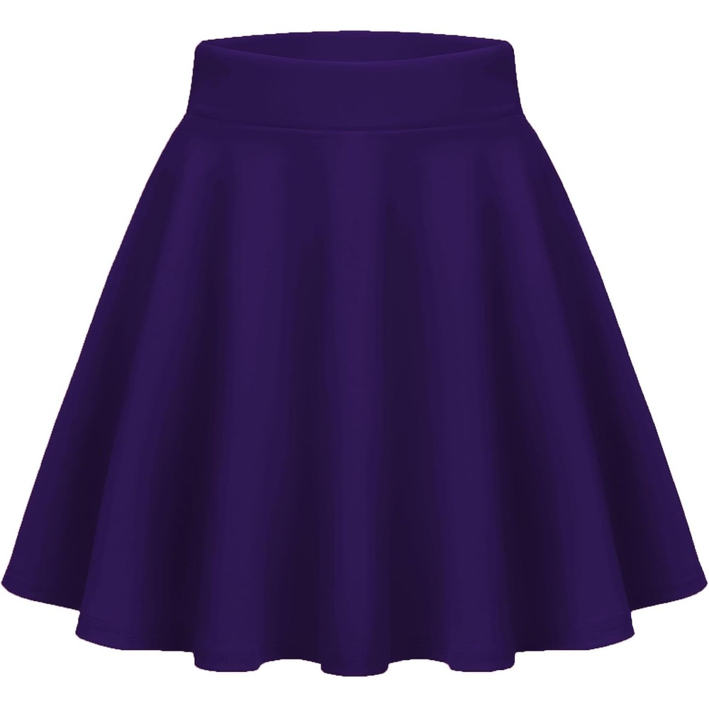 image:imageZeagoo Womens Skirt Basic Mini Skater Skirt 2026 Summer Skirts Stretchable High Waist ALine Party Club SkirtsPurple