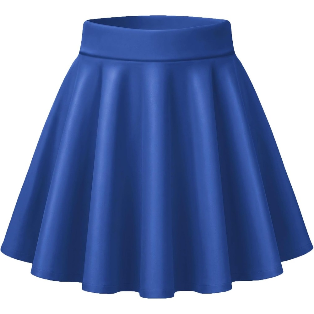 image:imageZeagoo Womens Skirt Basic Mini Skater Skirt 2026 Summer Skirts Stretchable High Waist ALine Party Club SkirtsSnorkel Blue