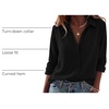 Zeagoo Blouses for Women Dressy Casual Long Sleeve Button Down Shirts Tops(B-black)