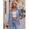 Zeagoo Blouses for Women Dressy Casual Long Sleeve Button Down Shirts Tops(Blue Stripes)