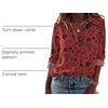 Zeagoo Blouses for Women Dressy Casual Long Sleeve Button Down Shirts Tops(Floral Red)