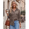 Zeagoo Blouses for Women Dressy Casual Long Sleeve Button Down Shirts Tops(Leopard Print)