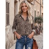 Zeagoo Blouses for Women Dressy Casual Long Sleeve Button Down Shirts Tops(Leopard Print)