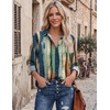 Zeagoo Blouses for Women Dressy Casual Long Sleeve Button Down Shirts Tops(Multicolor 289)