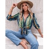 Zeagoo Blouses for Women Dressy Casual Long Sleeve Button Down Shirts Tops(Multicolor 289)