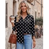 Zeagoo Blouses for Women Dressy Casual Long Sleeve Button Down Shirts Tops(Polka Dots Black)