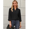 Zeagoo Blouses for Women Long Sleeve Dressy Casual Button Down Shirts(Black)
