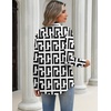Zeagoo Blouses for Women Long Sleeve Dressy Casual Button Down Shirts(Black and White)