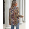 Zeagoo Blouses for Women Long Sleeve Dressy Casual Button Down Shirts(Boho Brown)