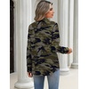 Zeagoo Blouses for Women Long Sleeve Dressy Casual Button Down Shirts(Camouflage)