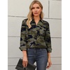 Zeagoo Blouses for Women Long Sleeve Dressy Casual Button Down Shirts(Camouflage)