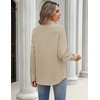 Zeagoo Blouses for Women Long Sleeve Dressy Casual Button Down Shirts(Khaki)