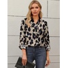 Zeagoo Blouses for Women Long Sleeve Dressy Casual Button Down Shirts(Leopard)
