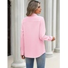 Zeagoo Blouses for Women Long Sleeve Dressy Casual Button Down Shirts(Light Pink)