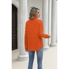 Zeagoo Blouses for Women Long Sleeve Dressy Casual Button Down Shirts(Orange)