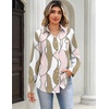 Zeagoo Blouses for Women Long Sleeve Dressy Casual Button Down Shirts(Pink Print)