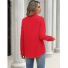 Zeagoo Blouses for Women Long Sleeve Dressy Casual Button Down Shirts(Red)