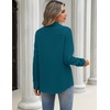 Zeagoo Blouses for Women Long Sleeve Dressy Casual Button Down Shirts(Teal Blue)