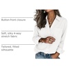 Zeagoo Blouses for Women Long Sleeve Dressy Casual Button Down Shirts(White)