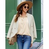 Zeagoo Button Down Shirt Women Long Sleeve Blouses Casual Tops Work Outfits(C-beige-stain Shield)